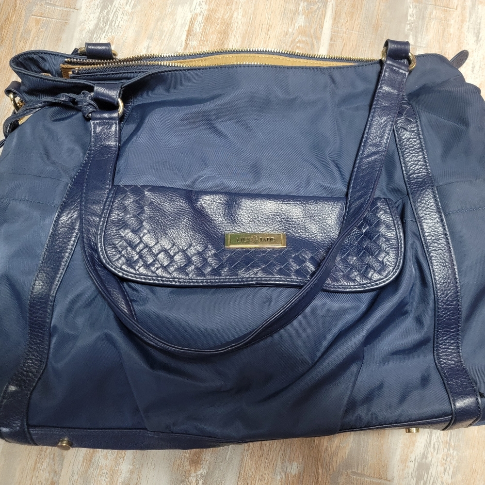 Lily Jade leather and vinyl convertible diaper bag backpack purse